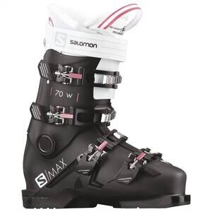 NEW SALOMON women's smax 70 ski boots in black/white/pink